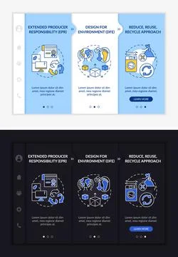 E-trash reducing strategy onboarding vector template イラスト素材