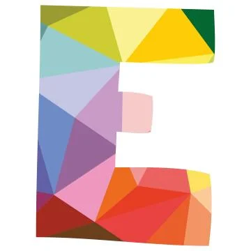 E vector letter isolated on white background illustration Stock Illustration