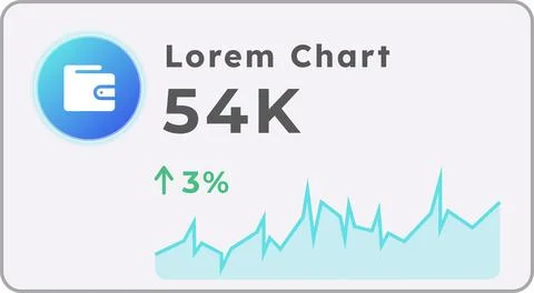 E wallet area infographic chart template Stock Illustration
