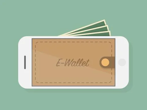E Wallet Stock Illustration