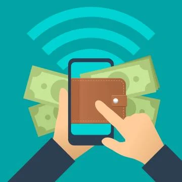 E-wallet online payment Stock-Illustration