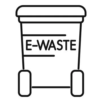 E waste container promoting responsible electronic disposal Stock Illustration