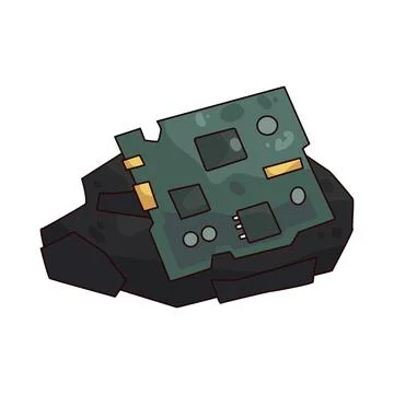 E waste illustration Stock-Illustration