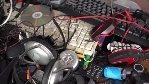 E-waste, Used electronics, Electronic scrap components. E-waste Recycling Видео 144806937