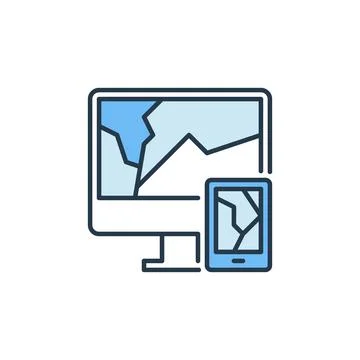 E-Waste vector Garbage concept modern colored icon Stock-Illustration