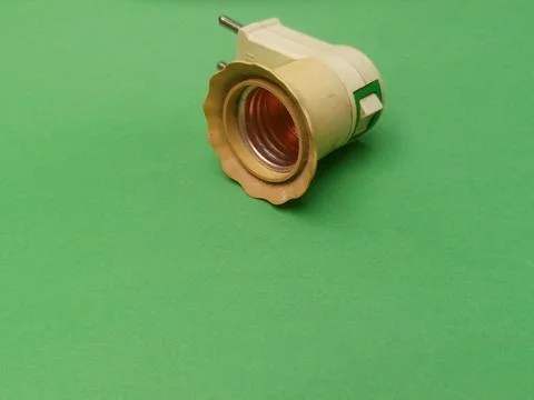 E27 Screw Light Bulb Socket Adapter with Power Switch Plug Stock Photos