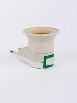 E27 socket adapter angled Foto stock