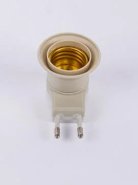 E27 socket adapter angled top Stock Photos