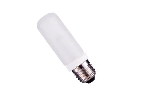 E27 Strobes lightbulb isolated on white background Stock Photos