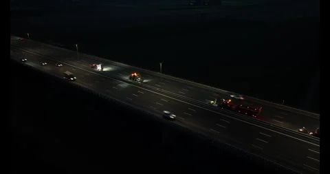 E30 highway at dusk Stock Footage 323465603