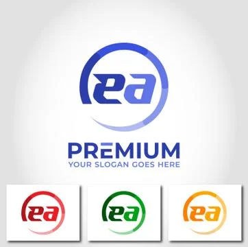EA Alphabet Logo Design Concept Stock Illustration