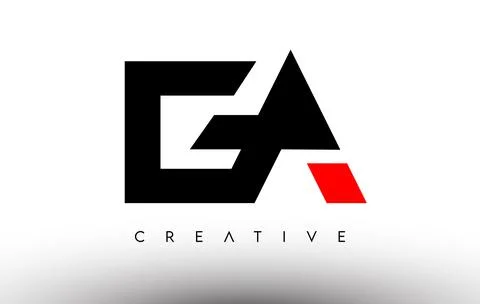 EA Creative Modern Letter Logo Design. EA Icon Letters Logo Vector Stock Illustration