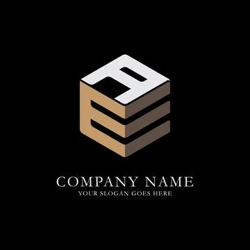 EA hexagonal letter Logo Inspiration, E and A combination logo vector with hexag Stock Illustration
