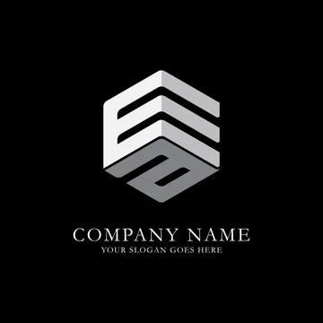 EA initial letter Logo Inspiration, E and A combination logo vector with hexa Stock Illustration