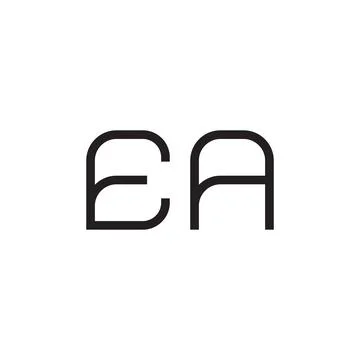 Ea initial letter vector logo icon Illustrazione stock