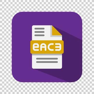 Eac3 audio file flat icons, format, file type,document, extension symbol icon Stock Illustration