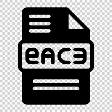 Eac3 Audio File Format Icon. Flat Style Design, File Type icons symbol.  Stock Illustration