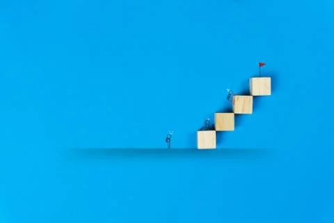 Each person's differences about success concept. A simple line art businessma Stock Photos