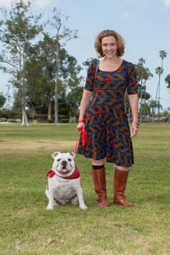 Eager dog and loving master. Stock Photos