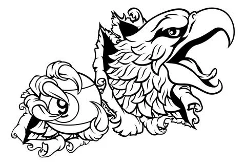 Eagle and 9 Ball Nine Ball Pool Cartoon Mascot Stock Illustration