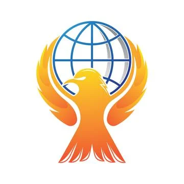 Eagle And Globe Logo Stock Illustration