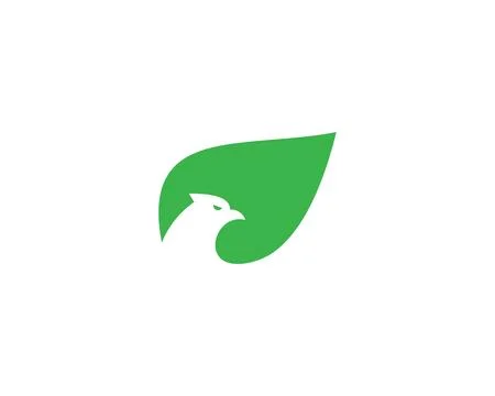 Eagle and leaves or leaf logo. pictorial logo design . vector illustration Stock Illustration