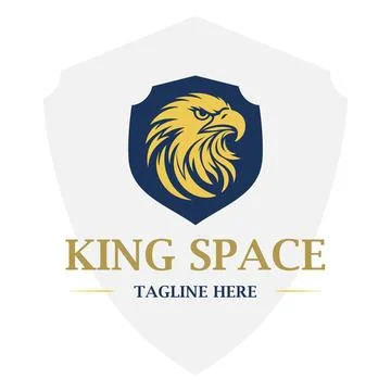 Eagle and shield logo design template Stock Illustration