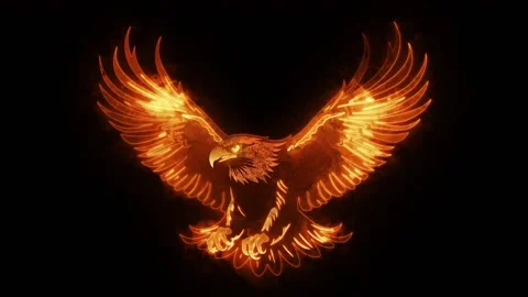 Eagle Animated Neon Logo - Loop - Overlay Graphic Element Stock Footage 283501923