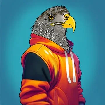 Eagle animation Illustrazione stock