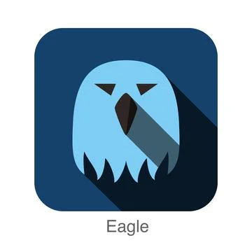 Eagle bear face flat icon design. Animal icons series. Stock Illustration