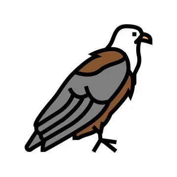 Eagle bird color icon vector illustration Stock Illustration