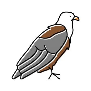 Eagle bird color icon vector illustration Stock Illustration