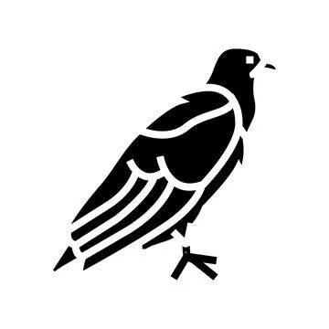 Eagle bird glyph icon vector illustration Stock Illustration