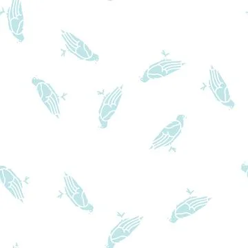 Eagle bird glyph seamless pattern Illustrazione stock