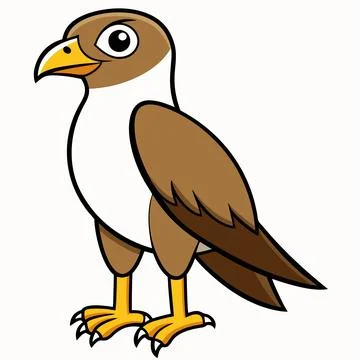 Eagle bird isolated flat vector illustration Stock Illustration