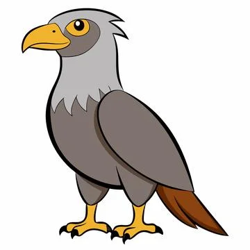 Eagle bird isolated flat vector illustration Stock Illustration