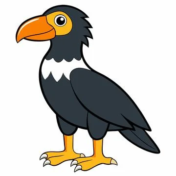 Eagle bird isolated flat vector illustration Stock Illustration