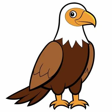 Eagle bird isolated flat vector illustration Stock Illustration