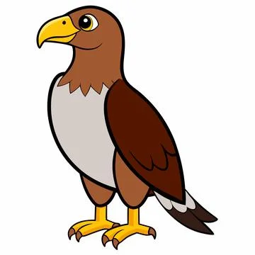 Eagle bird isolated flat vector illustration Stock Illustration