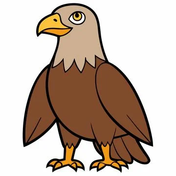 Eagle bird isolated flat vector illustration Stock Illustration