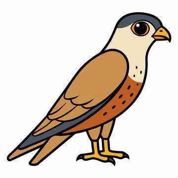 Eagle bird isolated flat vector illustration Stock Illustration