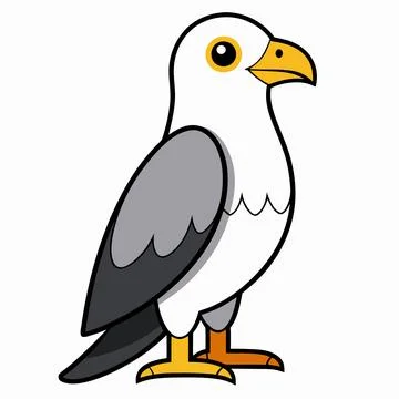 Eagle bird isolated flat vector illustration Stock Illustration