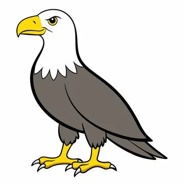 Eagle bird isolated flat vector illustration Stock Illustration