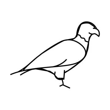 Eagle bird line icon vector illustration Stock Illustration