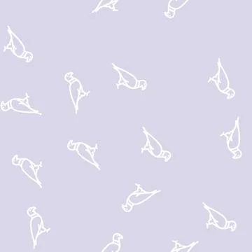 Eagle bird line vector seamless pattern Illustrazione stock