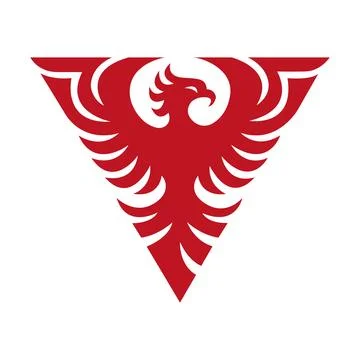 Eagle bird logo design flying hawk vector icon template symbol Illustrazione stock