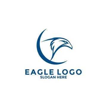 Eagle Bird Logo Vector Template. Eagle Logo Icon, Business Logo Concept Stock Illustration