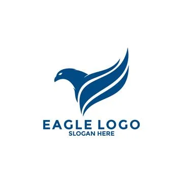 Eagle Bird Logo Vector Template. Eagle Logo Icon, Business Logo Concept Stock Illustration