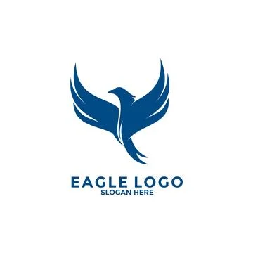 Eagle Bird Logo Vector Template. Eagle Logo Icon, Business Logo Concept Stock Illustration