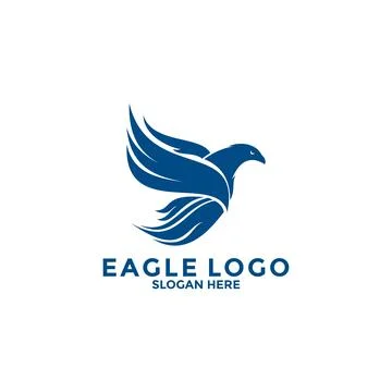 Eagle Bird Logo Vector Template. Eagle Logo Icon, Business Logo Concept Stock Illustration